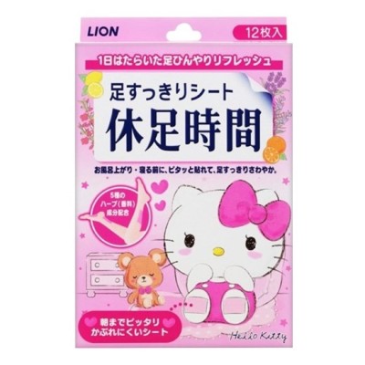 獅王 休足時間 Hello Kitty足貼 12片